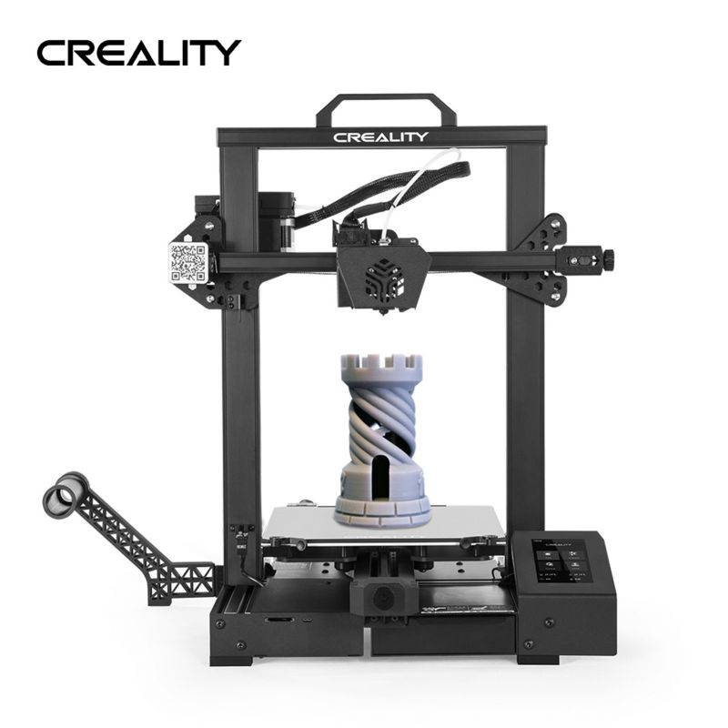 Official Creality CR-6 SE Leveling-Free 3D Printer with Silent Motherboard MeanWell Power Supply and Dual Z-axis Build Volume 235 x 235 x 250mm