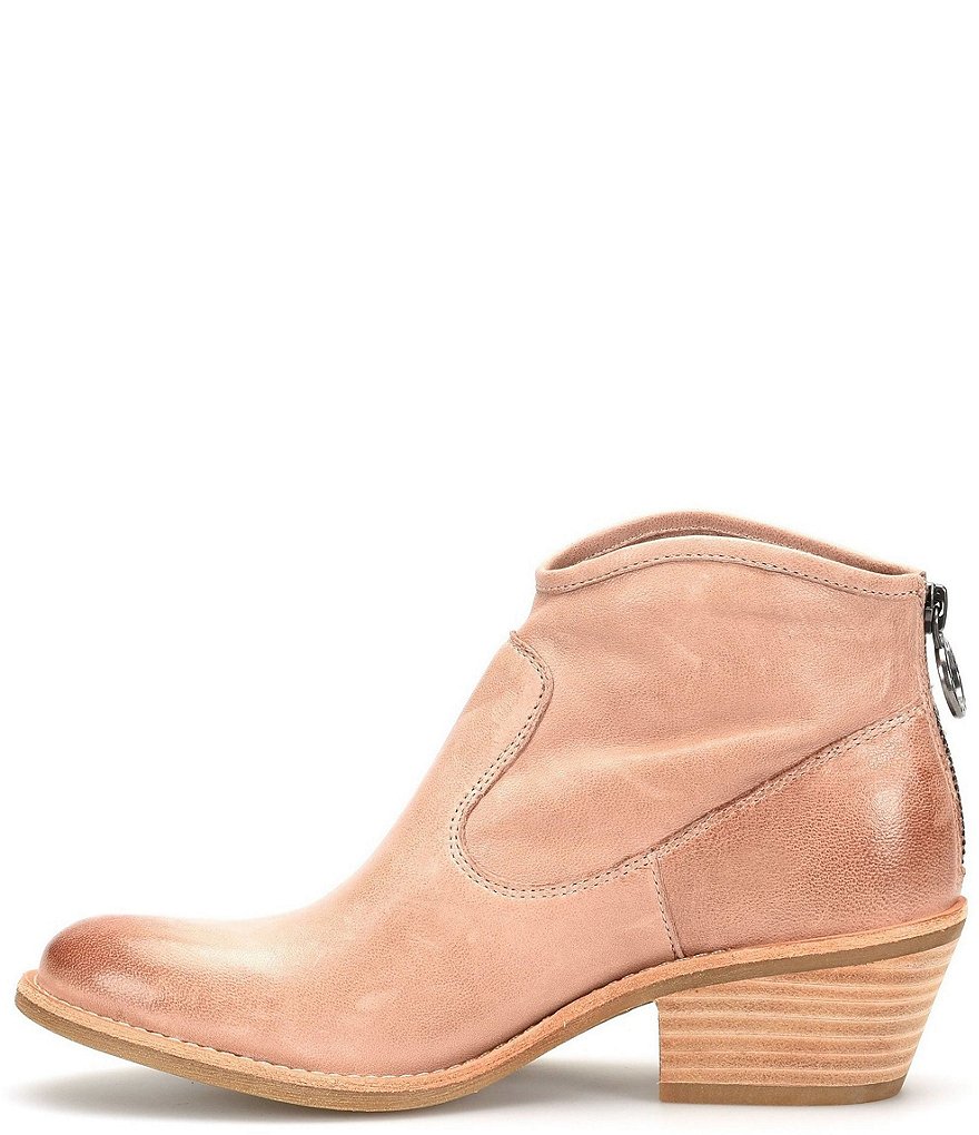 Sofft Aisley Unlined Leather Block Heel Western Booties