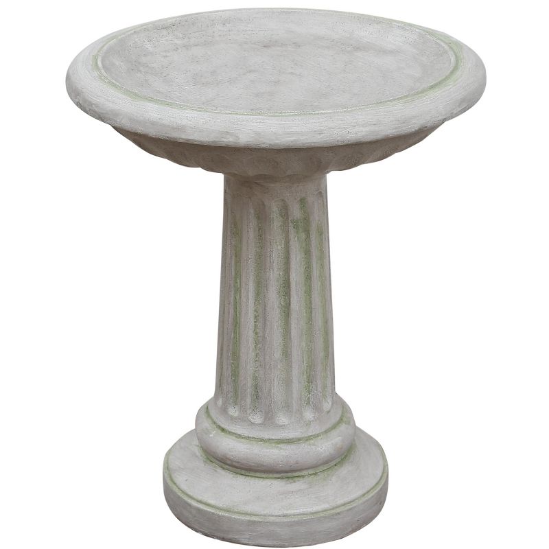 13.5" Classic II Antique Copper Birdbath w/ Rail Mount Bracket - Achla Designs