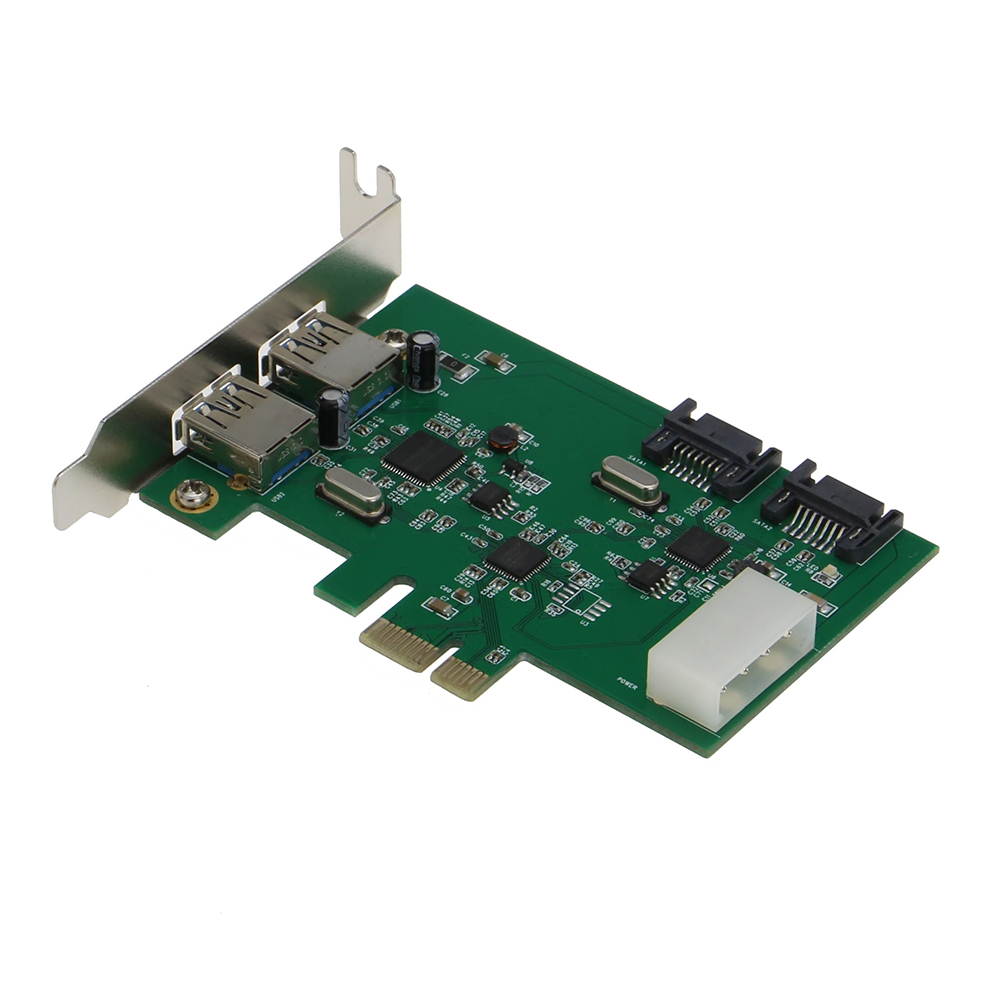 SEDNA - PCIE 2 Port USB 3.0 + 2 Port SATA 6G Combo Adpater with Low Profile Bracket