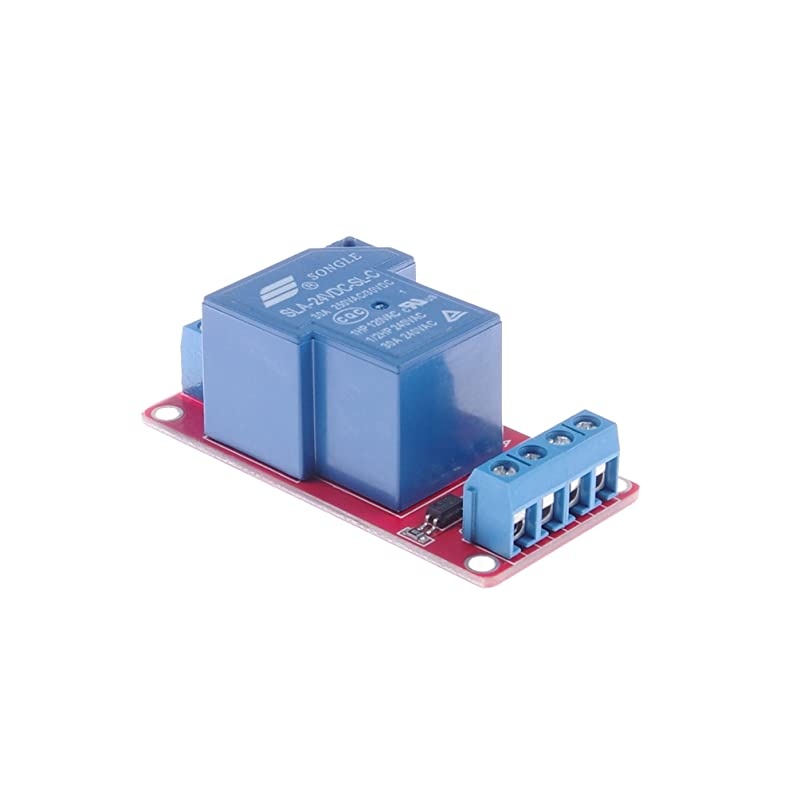 DC 24V 1-Channel 30A Relay Control Module Bi-Directional Isolated Control Module High Low Level Trigger (DC 24V, 30A 1-Channel)