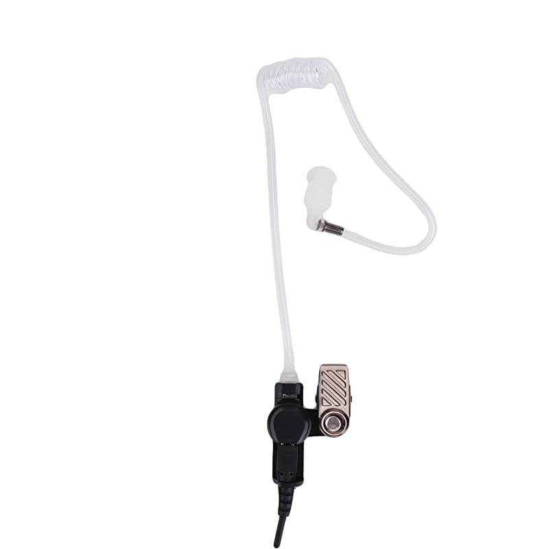 2 Pin Transparent Acoustic Tube Earpiece Headset with Mic PTT Compatible with Motorola CP200 D CP300 CLS1110 CLS1410