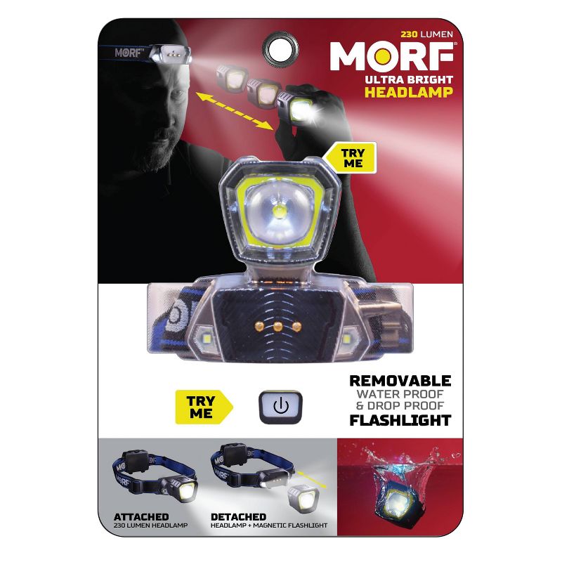 Police Security MORF Rugged 3-in-1 Removable LED Headlamp