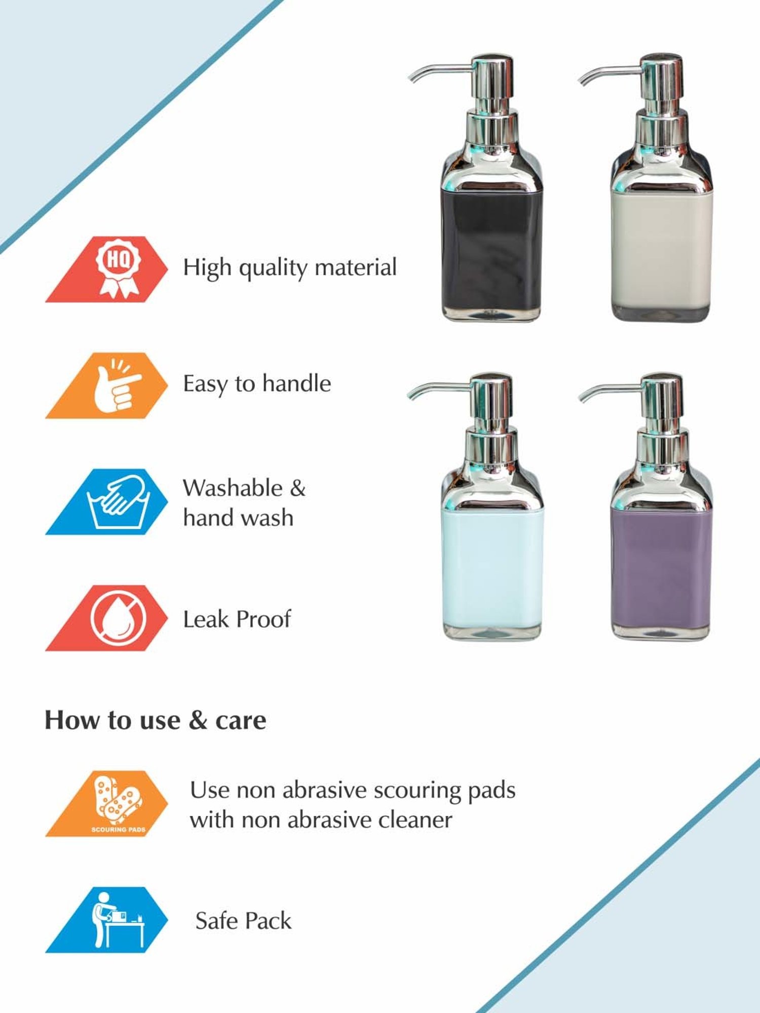 Goodhomes Acrylic White Acrylic Soap Dispenser (0.32 L)