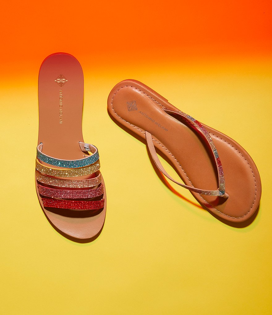 Antonio Melani Byrd Rainbow Embellished Sandals