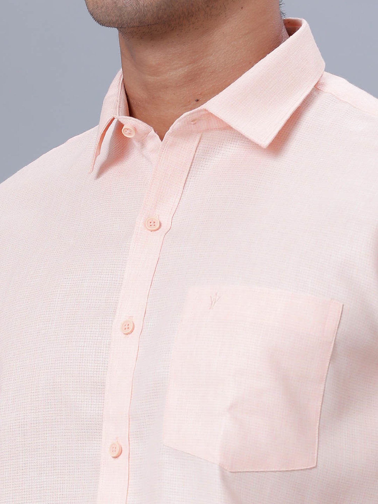 Ramraj Light Pink Regular Fit Shirt