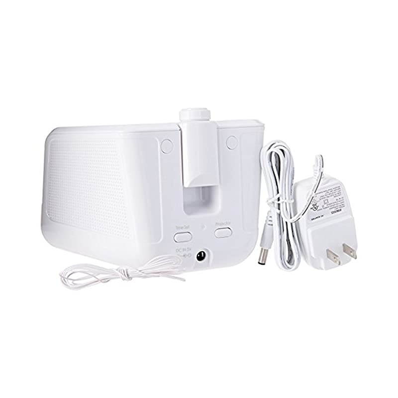 Dual Alarm Digital FM Clock Radio | Time Projection , 8 Relaxing Nature Sounds , LED Display , Multi-Alarm | Snooze , Sleep Timer , Nightlight , Ceiling Clock | SoundSpa