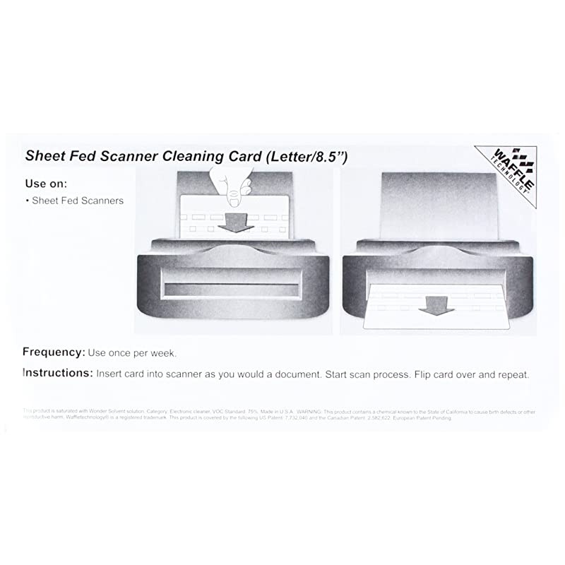 Sheet Fed Scanner Cleaning Card Featuring  1