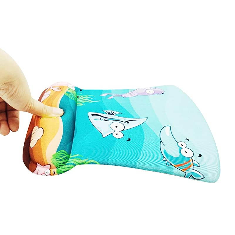 Keyboard Wrist Rest and Mouse Wrist Rest Support Mouse Pad Set,Non Slip Rubber Base Wrist Support with Ergonomic Raised Memory Foam for Easy Typing & Pain Relief