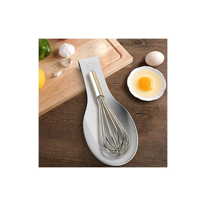 Stainless Steel Spoon Rest Set of 2,  Large patula Ladle Holder, Spoon Rest Holder, Dishwasher Safe