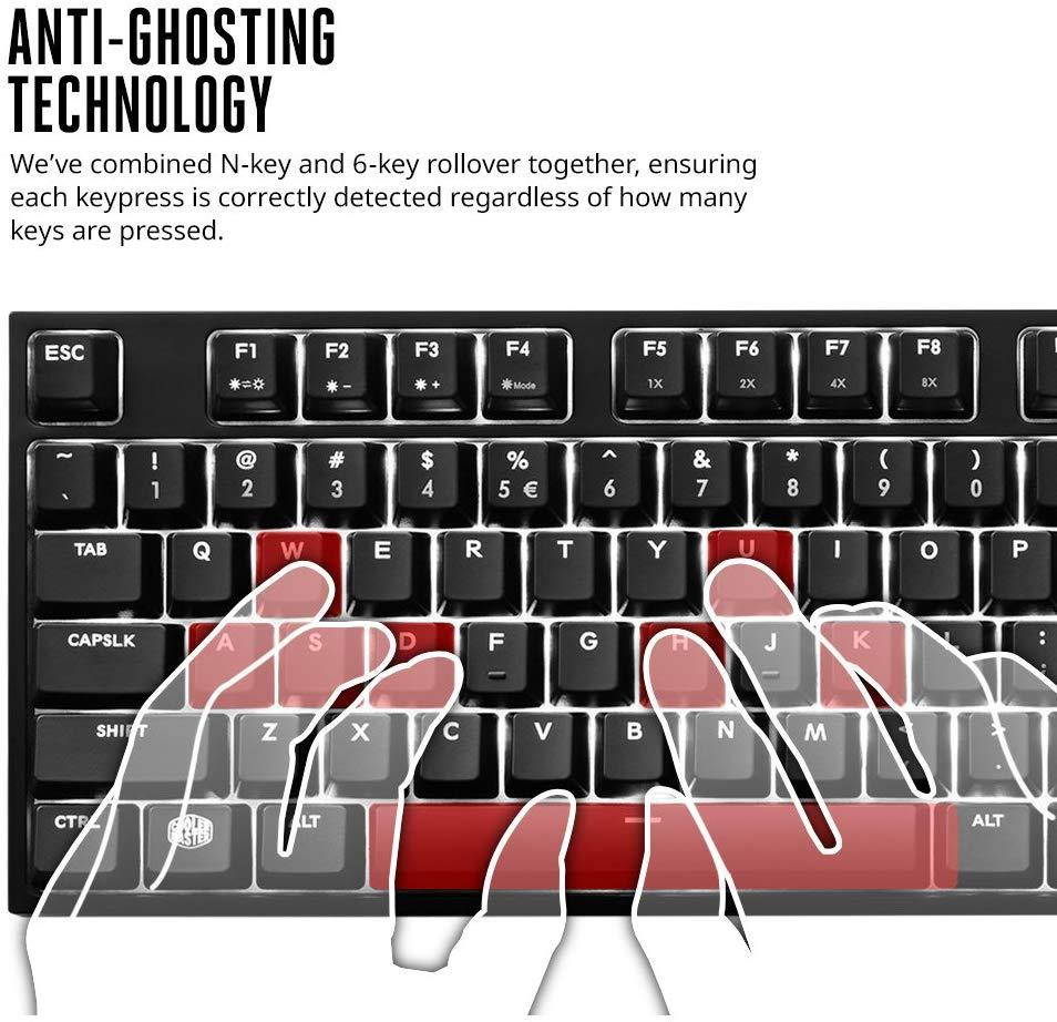 Cooler Master MasterKeys Pro M White LED Mechanical Gaming Keyboard, Cherry MX Blue, TenKey (Medium)