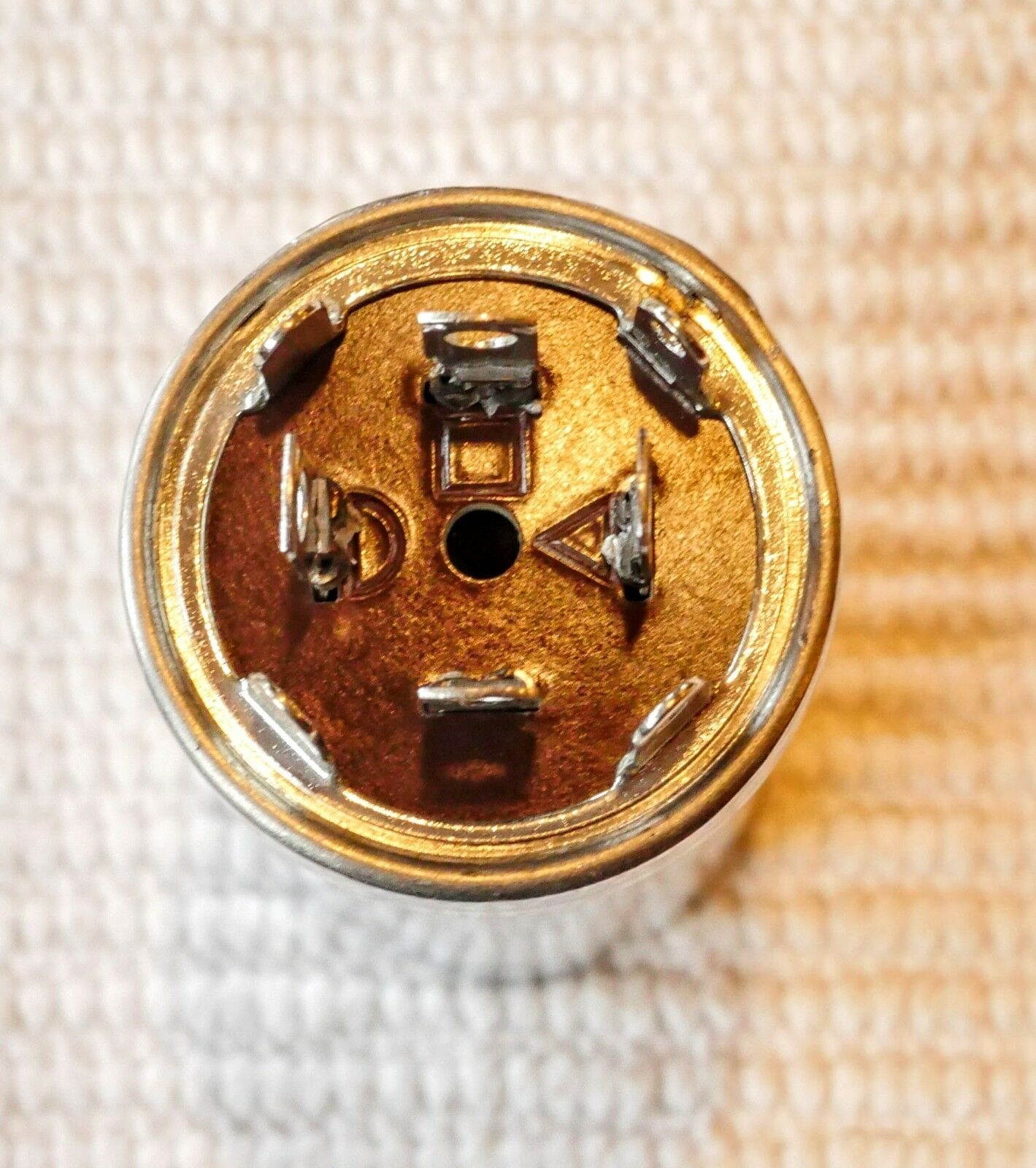 PAIR TWO Capacitor  CE MFG CAN ELECTROLYTIC MALLORY  350V, 50-50-50-50 MFD USA