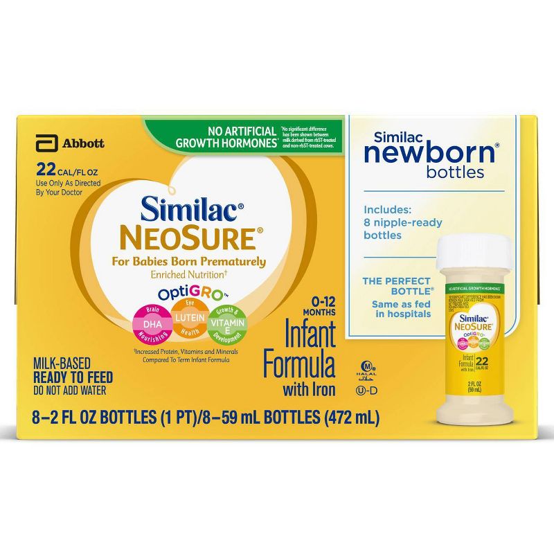 Similac Neosure Ready to Feed Formula Bottles - 8ct/2 fl oz Each