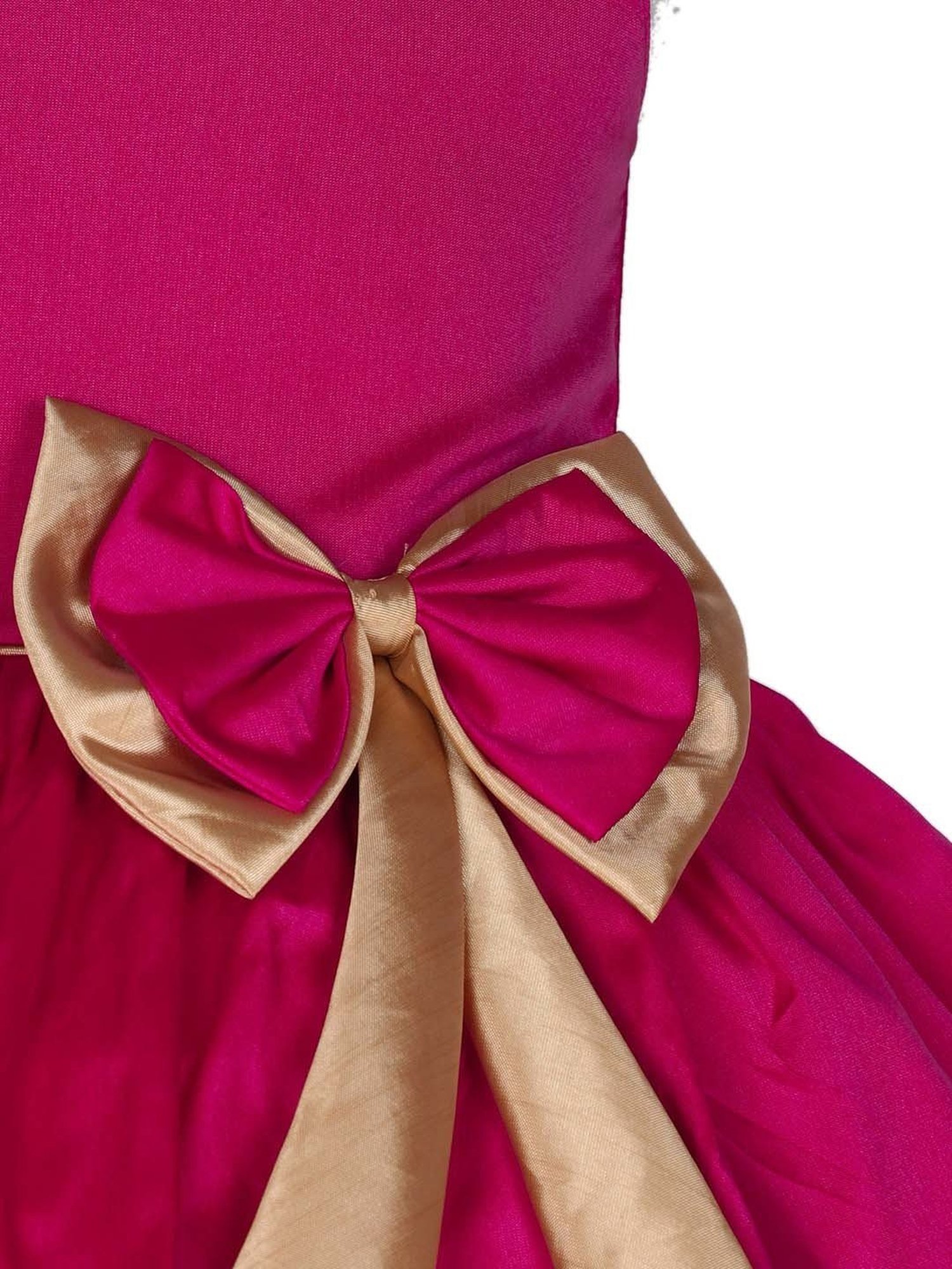 The Magic Wand Kids Fuchsia Pink Applique Dress