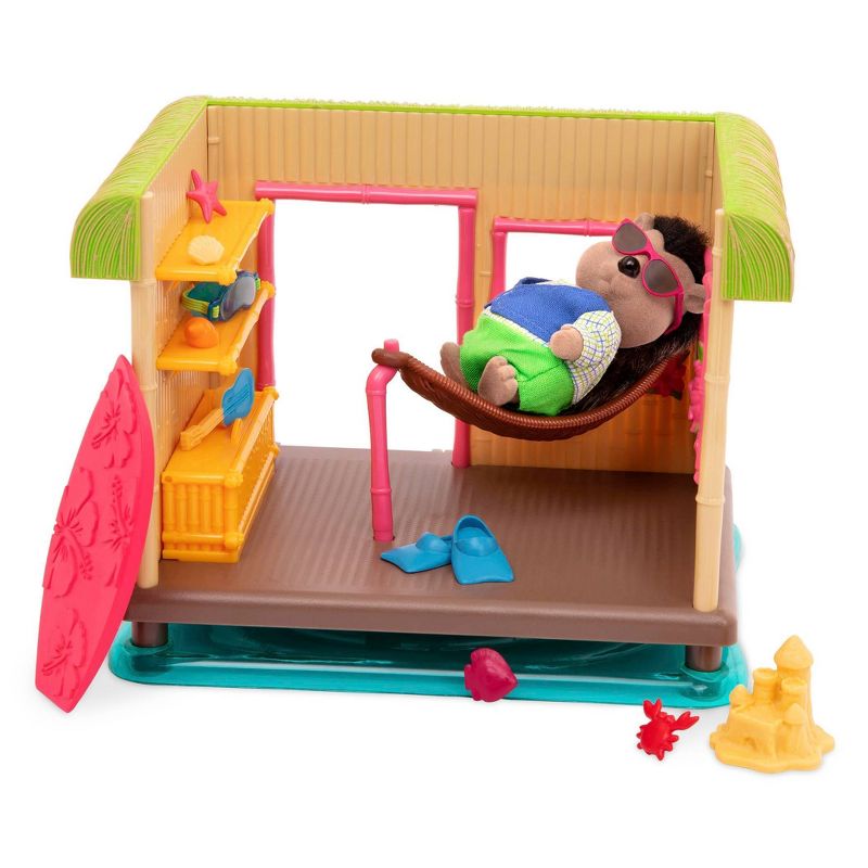 Li'l Woodzeez Miniature Playset with Accessories 15pc - Tiki Hut