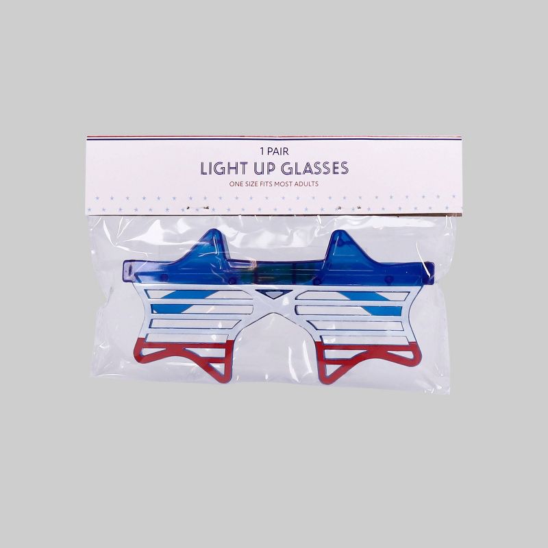 4ct Light-Up Necklaces and Glasses Red/White/Blue - Bullseye's Playground™