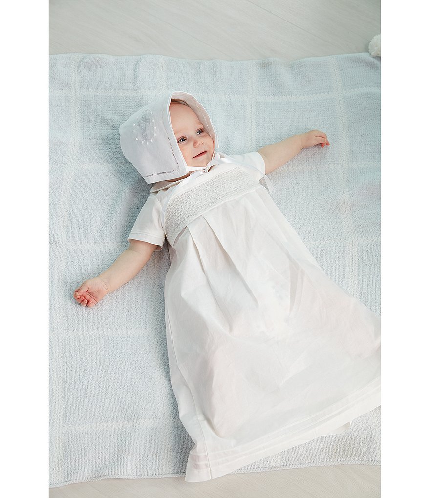 Mud Pie Baby Newborn-6 Months Keepsake Christening Bonnet