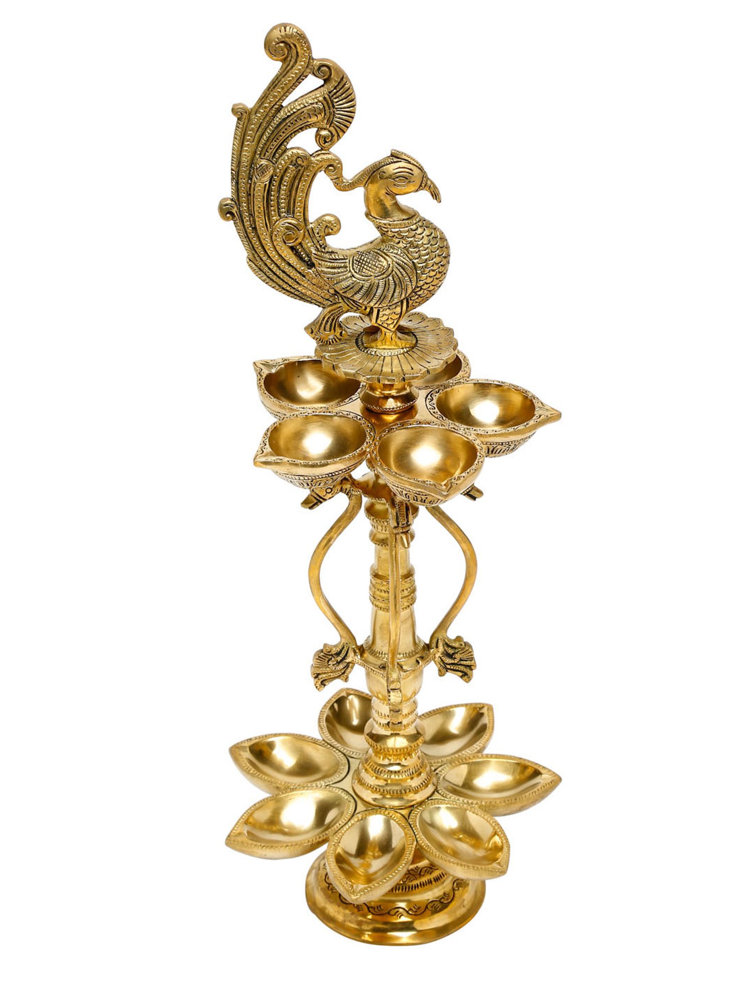 Fabindia Brass Mehnoor Casted Bird Oil Lamp