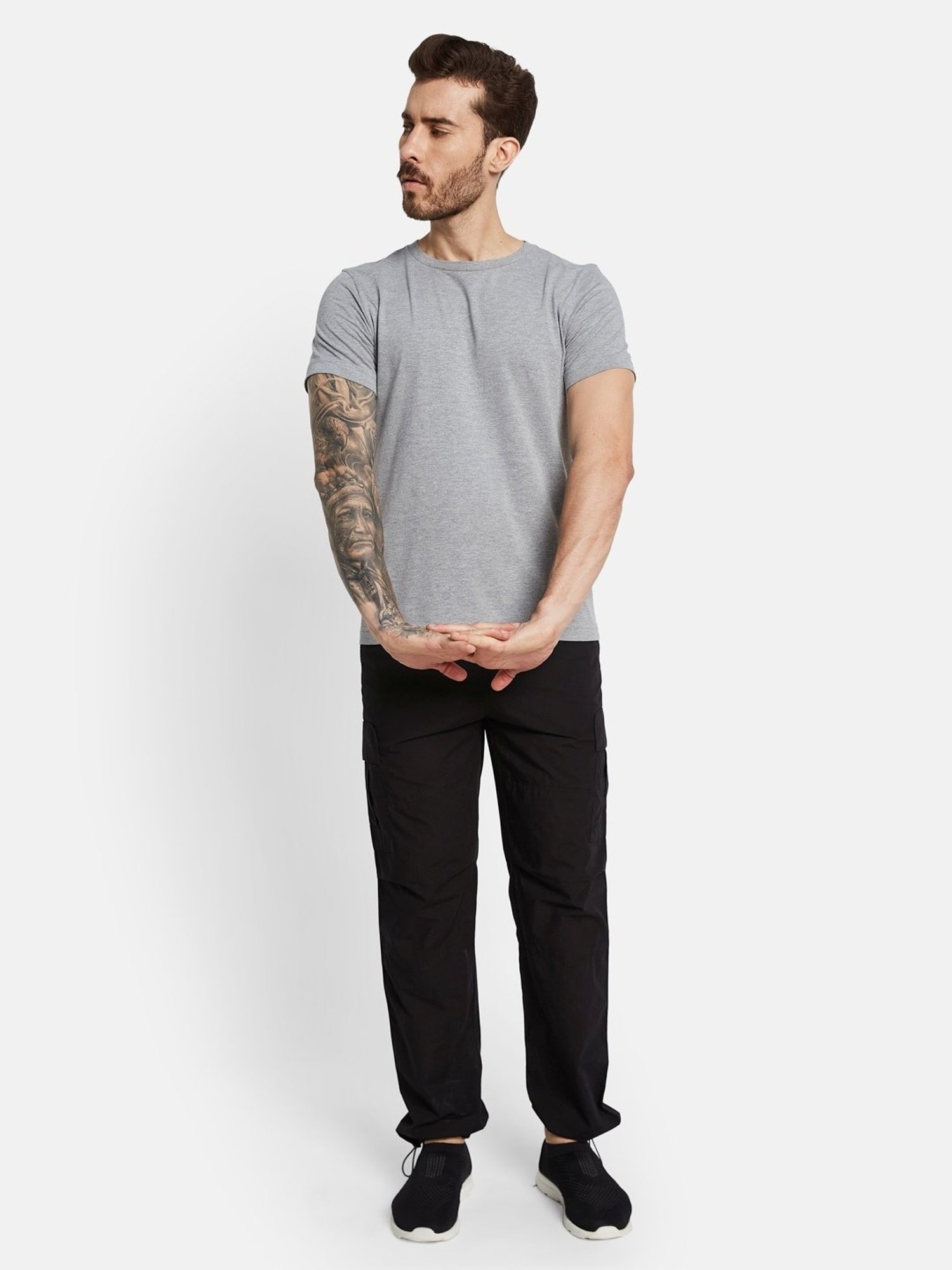Basics Green Jogger Track Pant