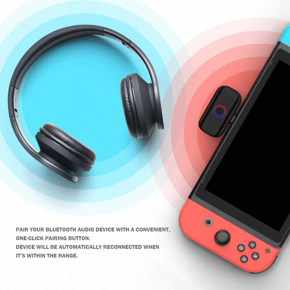 GameSir R3 Bluetooth Audio Adapter Low Latency, Enabling Switch to be Connected to Bluetooth Headset or Speaker, Support GameSir VX, Portable Bluetooth Audio Adapter
