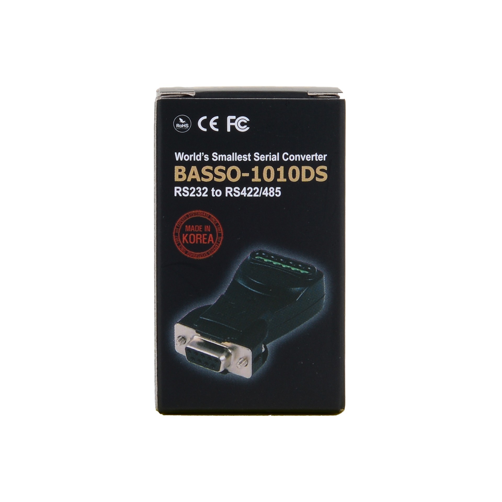 SystemBase &ndash; Industrial RS232 to RS422/485 Serial Converter, Industrial RS232 to RS422/485 Serial Adapter, mini size, 15kV ESD Protection (BASSO-1010DS)