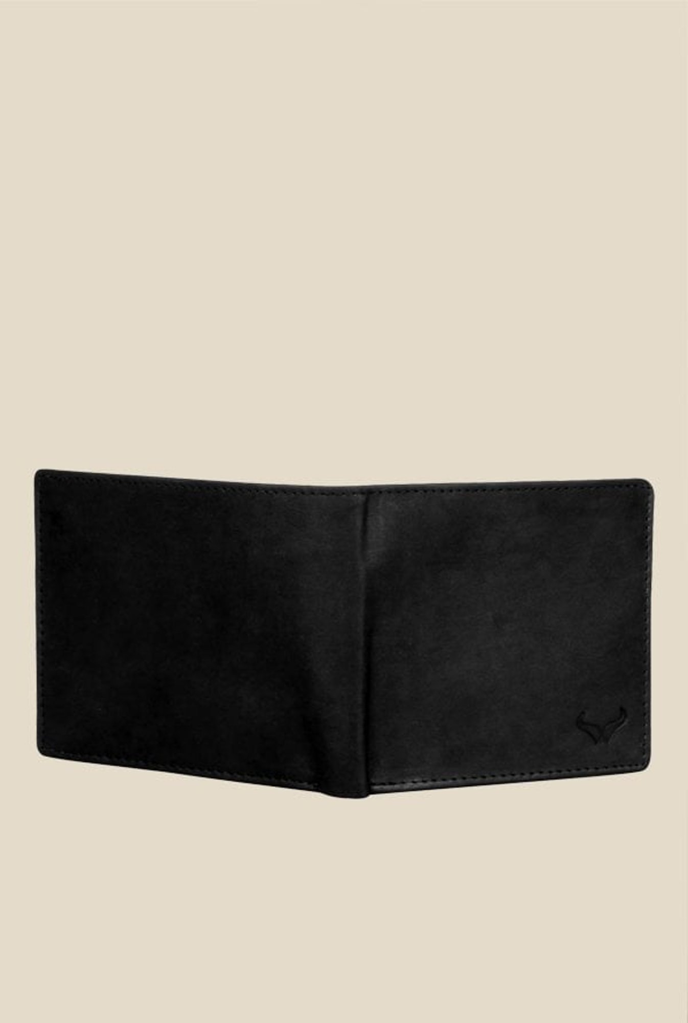 Bern Black Solid Bi-Fold Leather Wallet