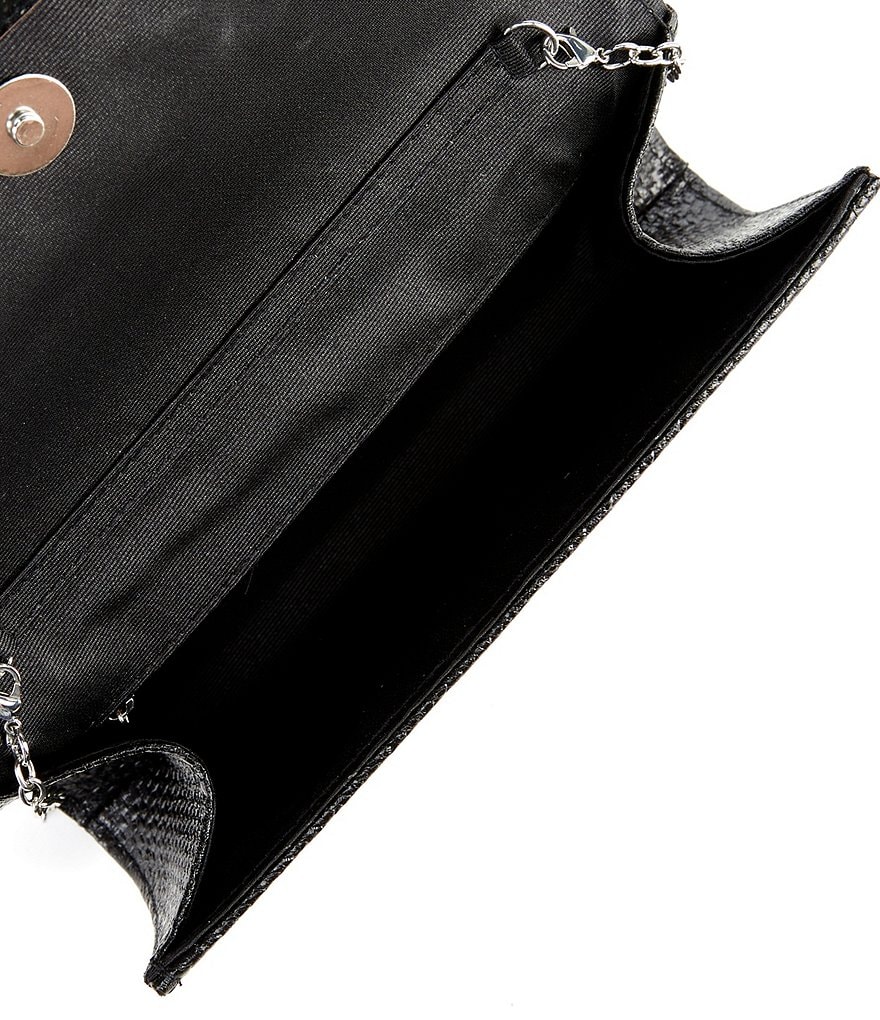 Gianni Bini Basket Weave Bar Clutch Bag