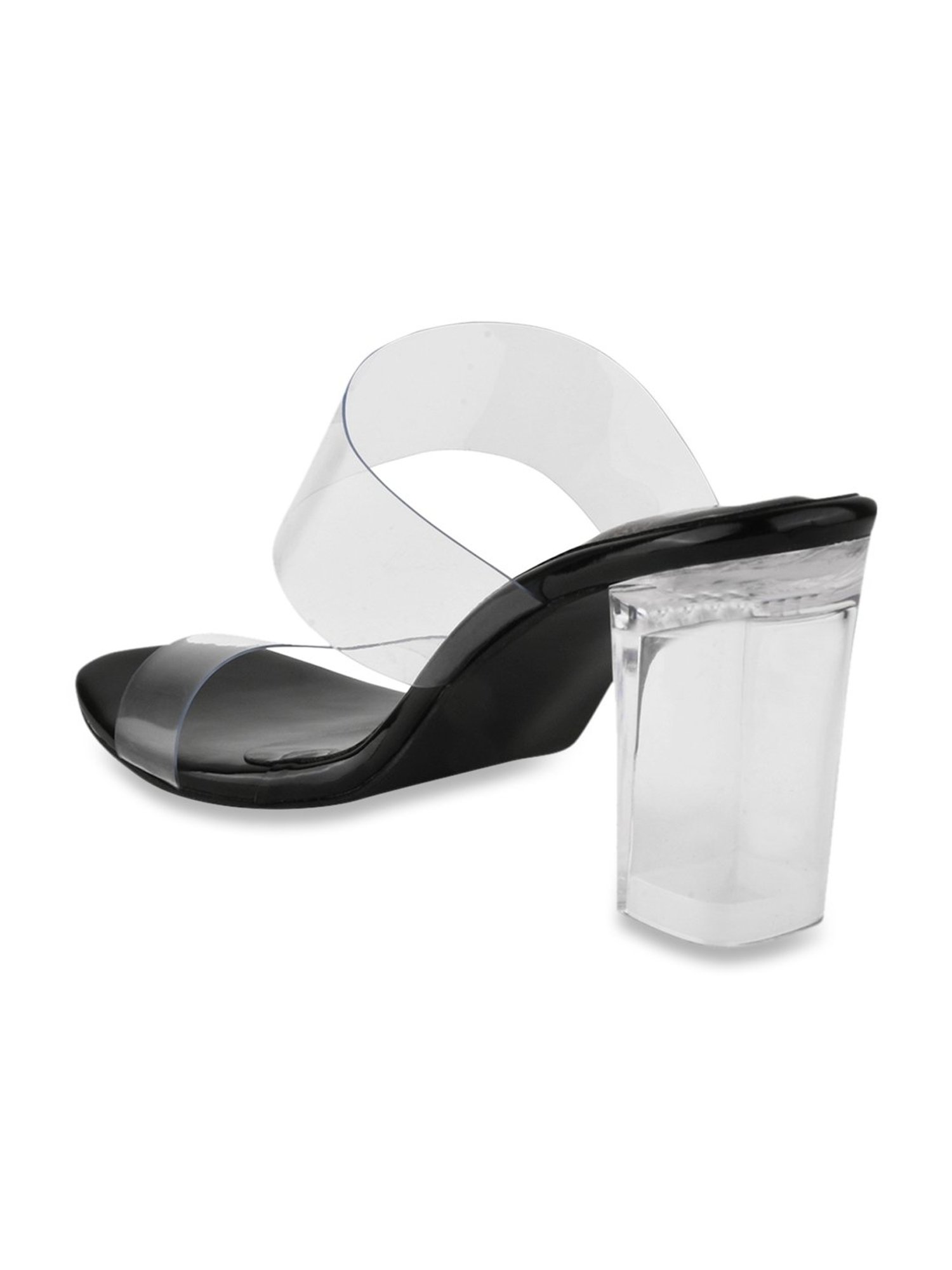 Shoetopia Women's Black Casual Sandals