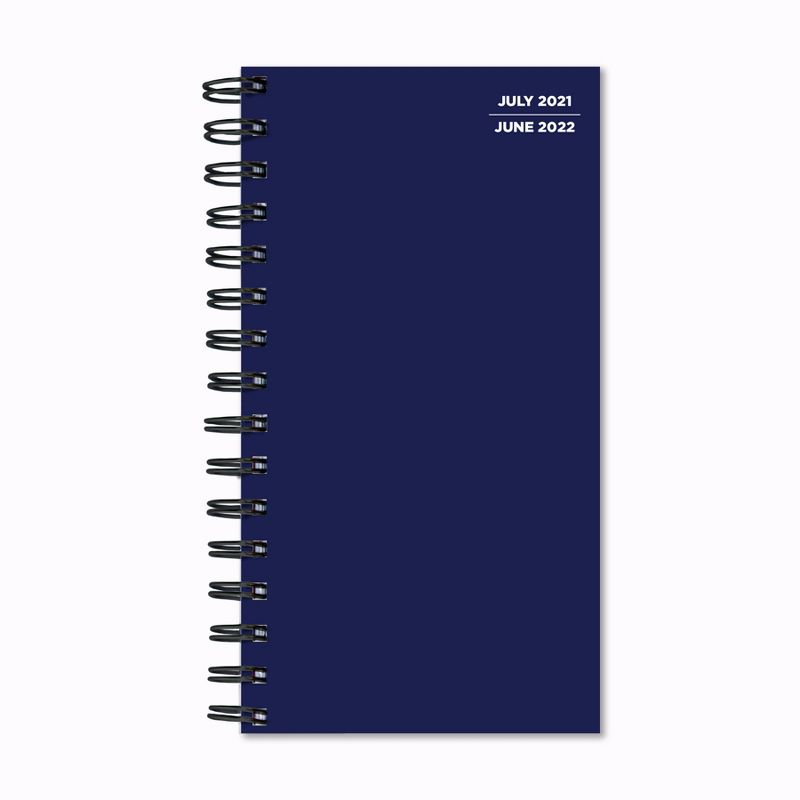 2021-22 Academic Planner 6"x3.5" Naval Blue Daily/Weekly/Monthly - The Time Factory