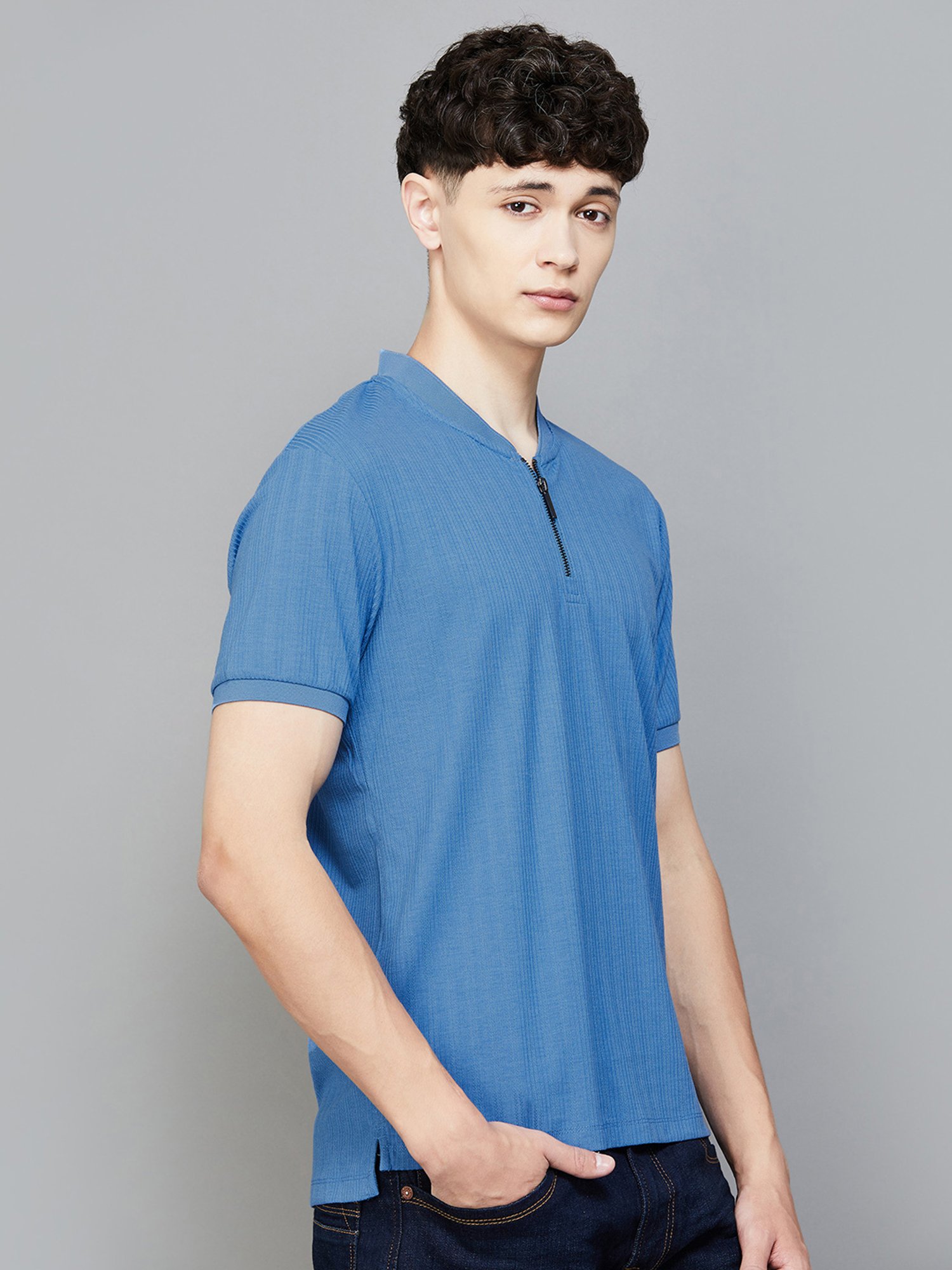 BOSSINI Navy Regular Fit Striped T-Shirt