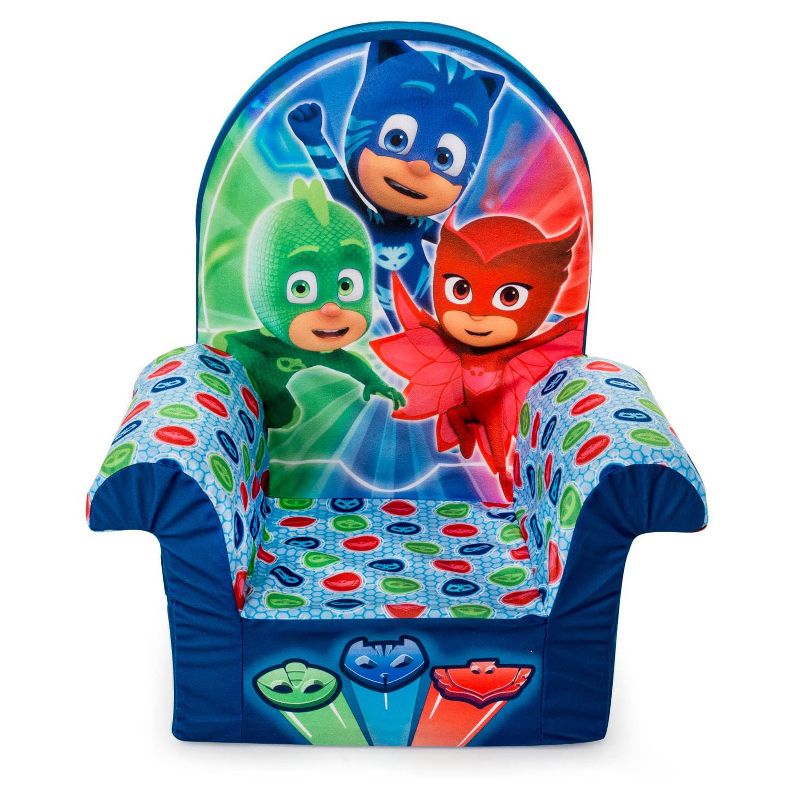 Marshmallow Furniture Comfy Foam Toddler 2-in-1 Couch & Chair Kids Furniture Package for Ages 2 Years Old and Up, PJ Masks