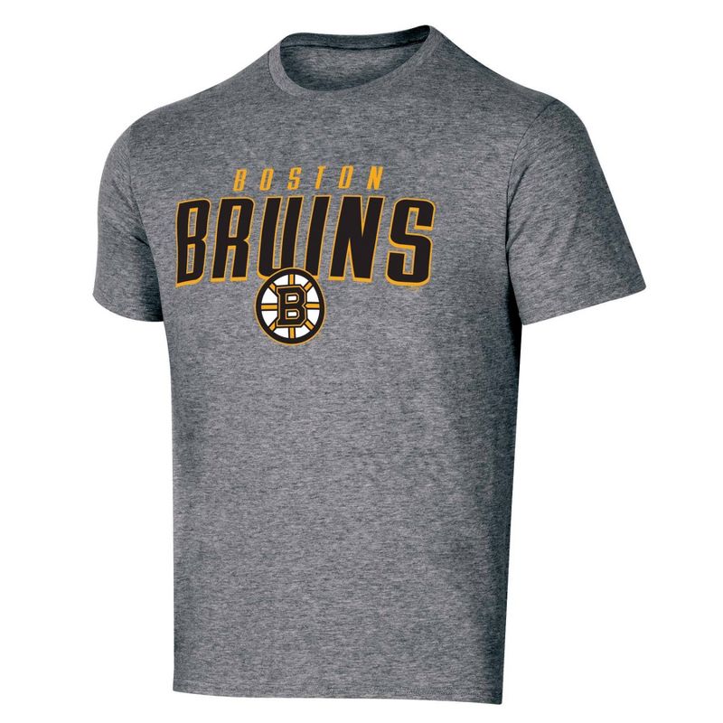 NHL Boston Bruins Men's Short Sleeve Heather T-Shirt - L