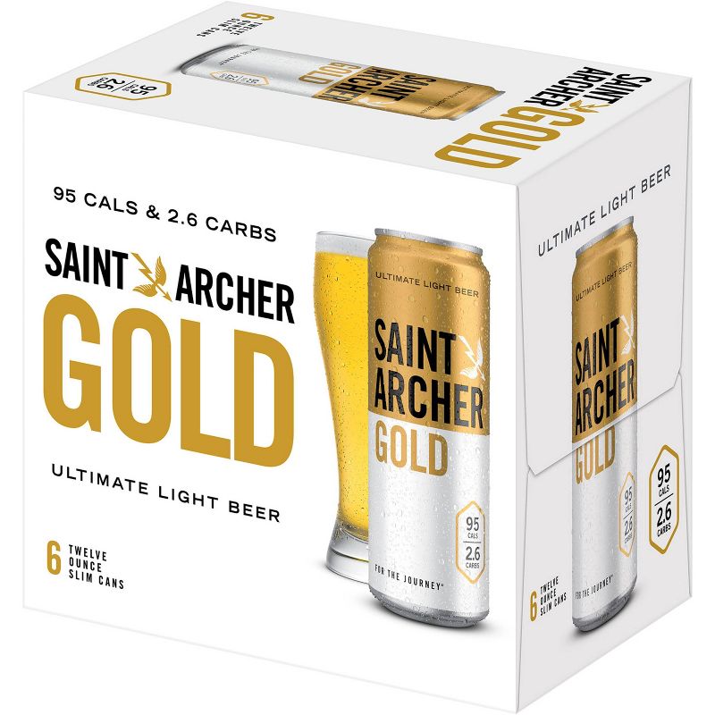 Saint Archer Gold Light Beer - 6pk/12 fl oz Slim Cans