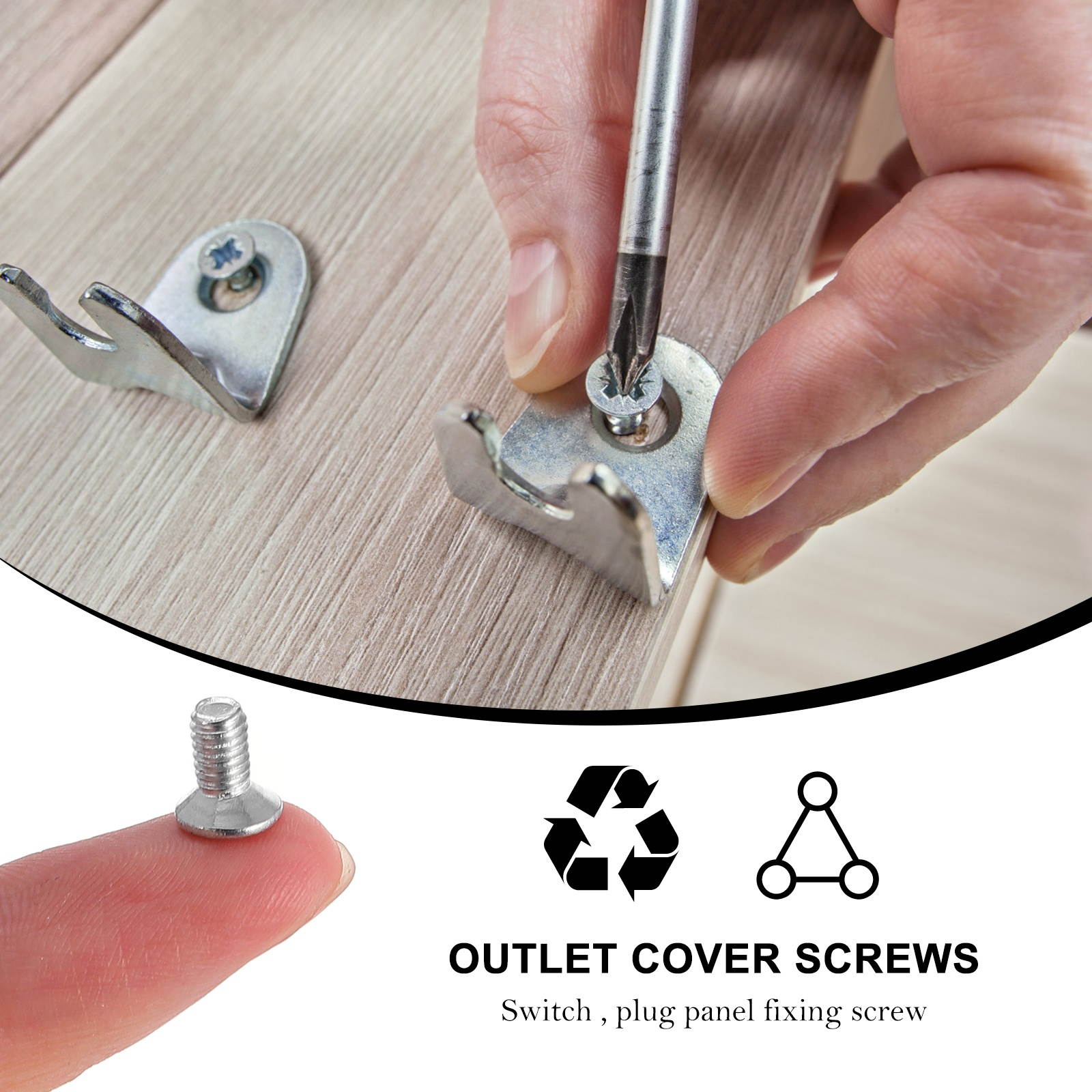 600 Pcs Screw Premium Durable Professional Prime Thread Cross for Home Wall Plate