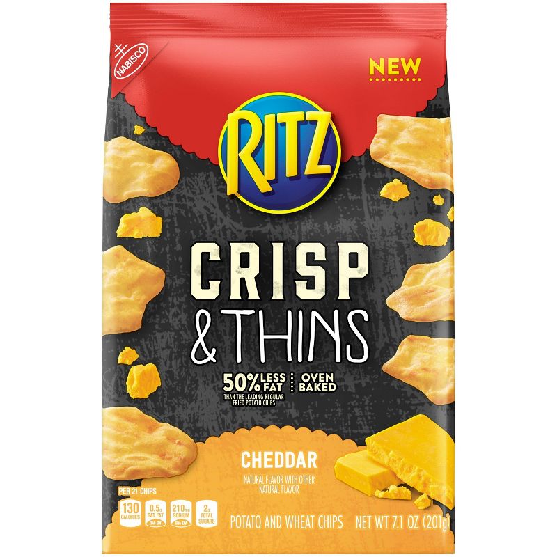 Ritz Crisp and Thins Cheddar Potato and Wheat Chips - 7.1oz