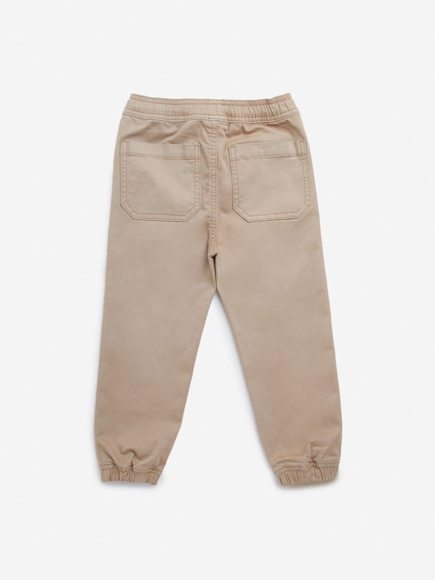 Y&F Kids by Westside Off-White Mid-Rise Cotton Blend Track Pants