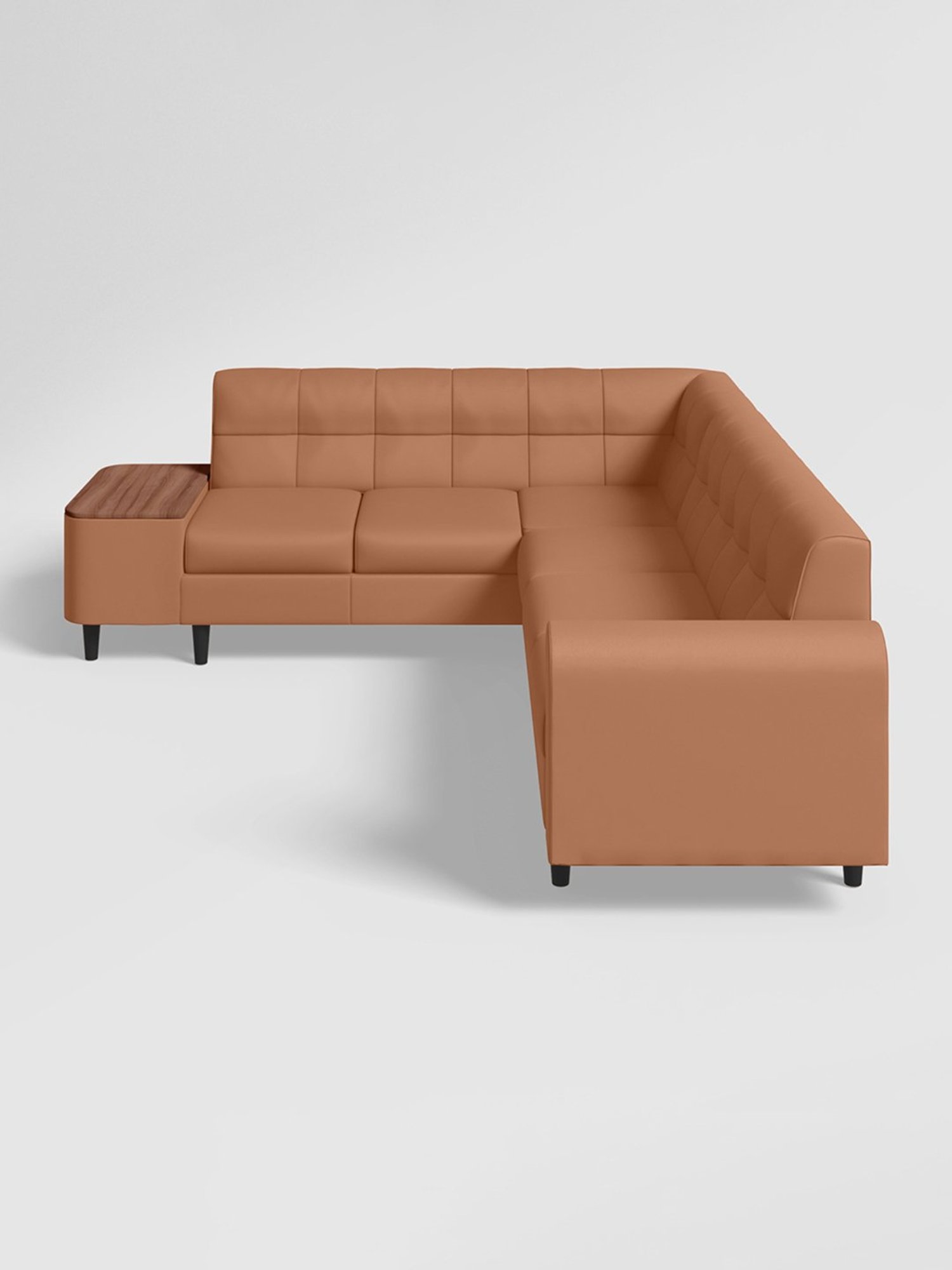 Godrej Interio Orbit L Shape Beige Pinewood 5 Seater LH Sofa