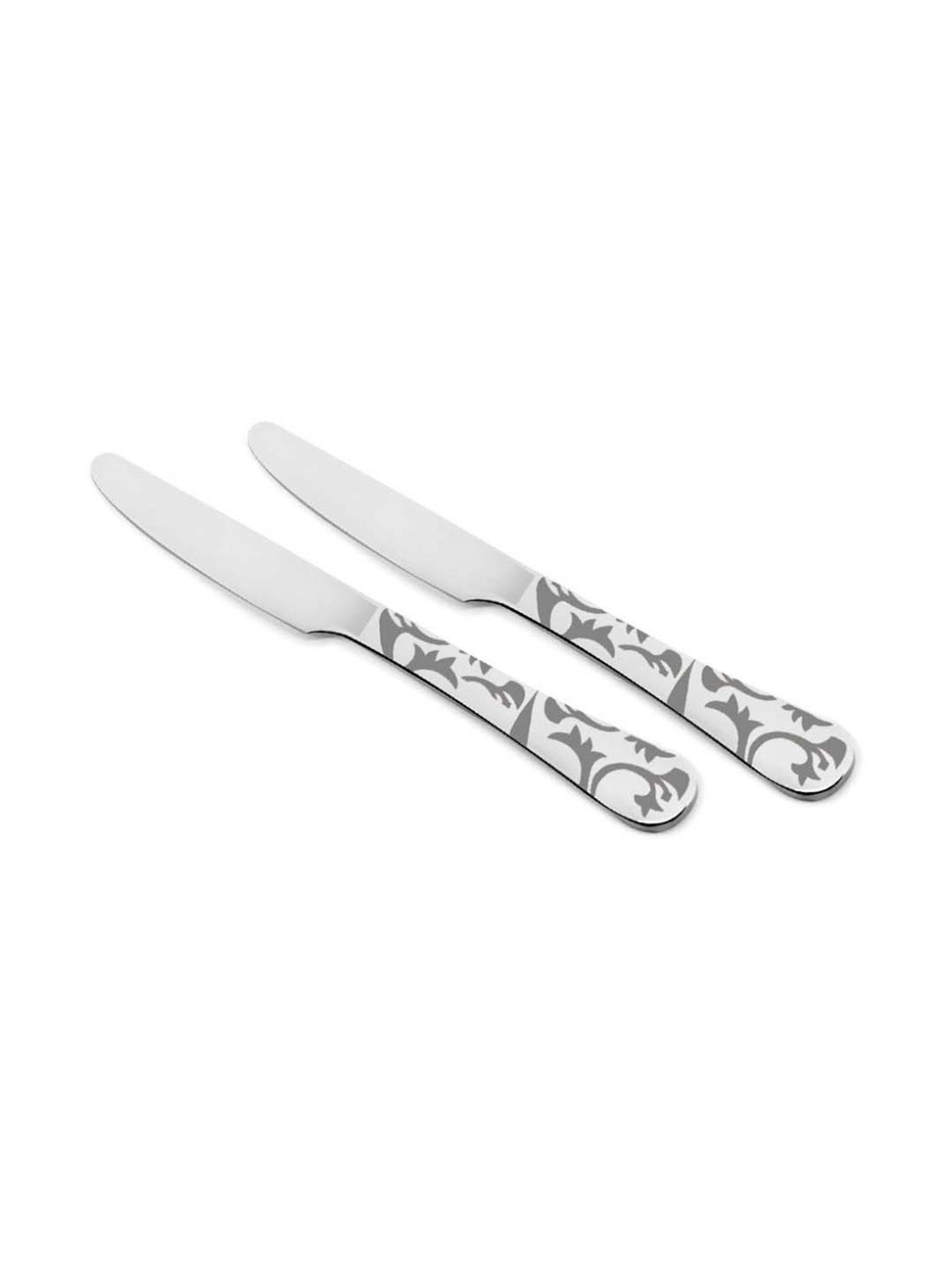 FnS Vigo Silver Stainless Steel Dinner Knife - Set of 2