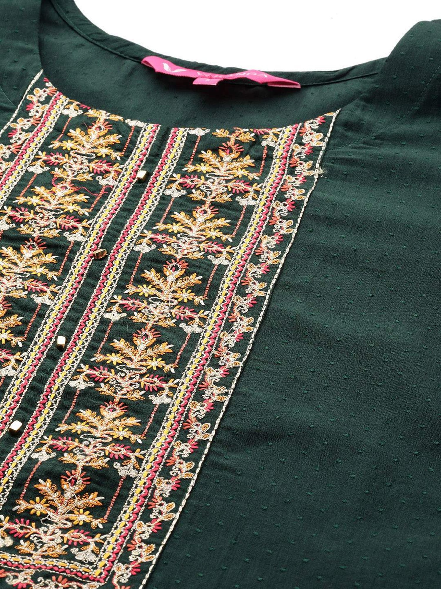 Varanga Green Embroidered Kurta Pant Set With Dupatta