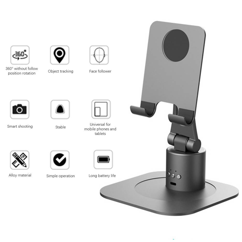 Rotatable Smartphone Gimbal Holder Tablet For Vlog Alloy Face Tracking 360&deg; Rotation Face Recognition Tracking