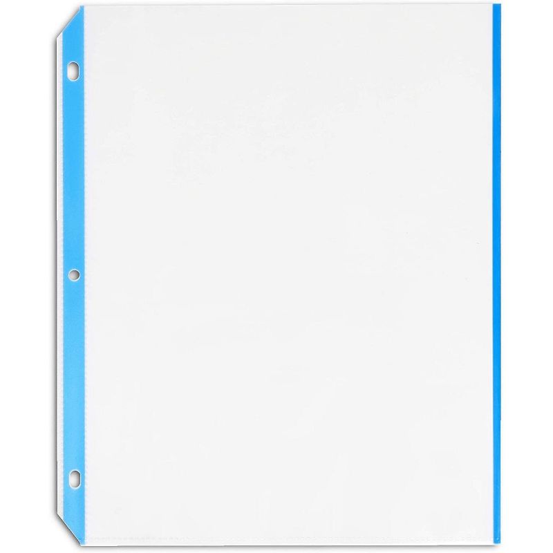 School Smart Polypropylene Heavyweight Reinforced Sheet Protector, Top Loading, Clear, pk of 100