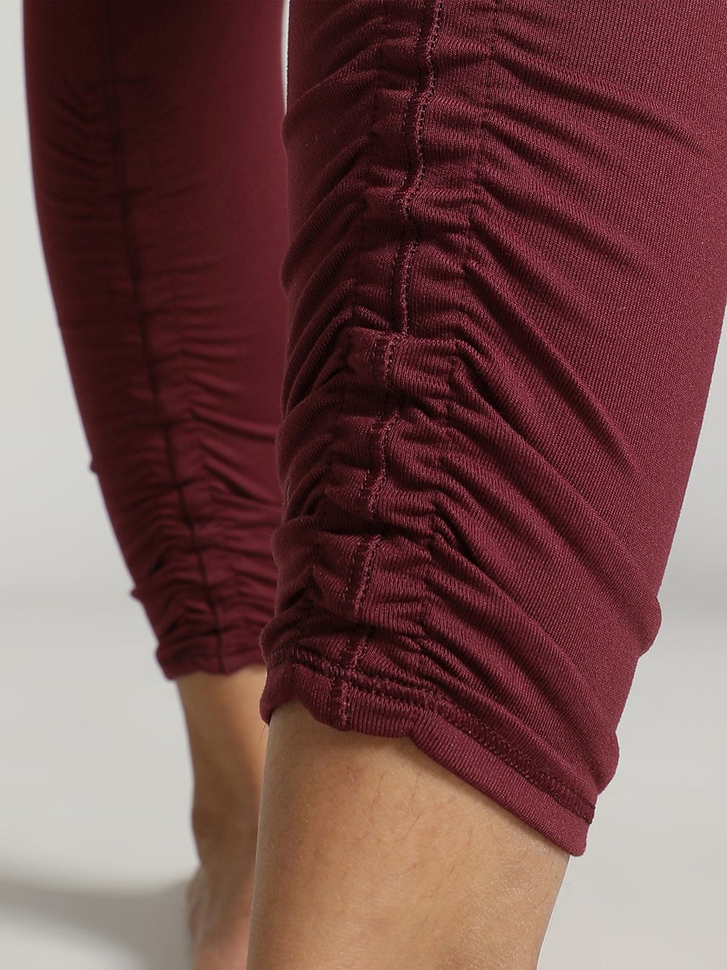 Puma Red Mid Rise Maternity Yoga Tights