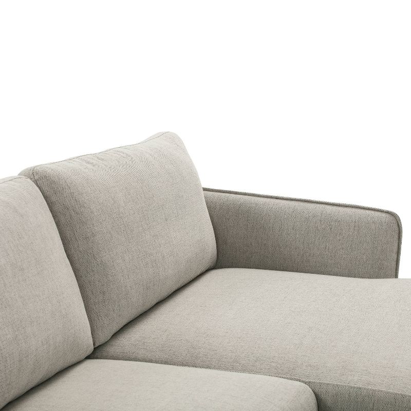 5pc French Seamed Sectional Mona Abstract Gray - Project 62™