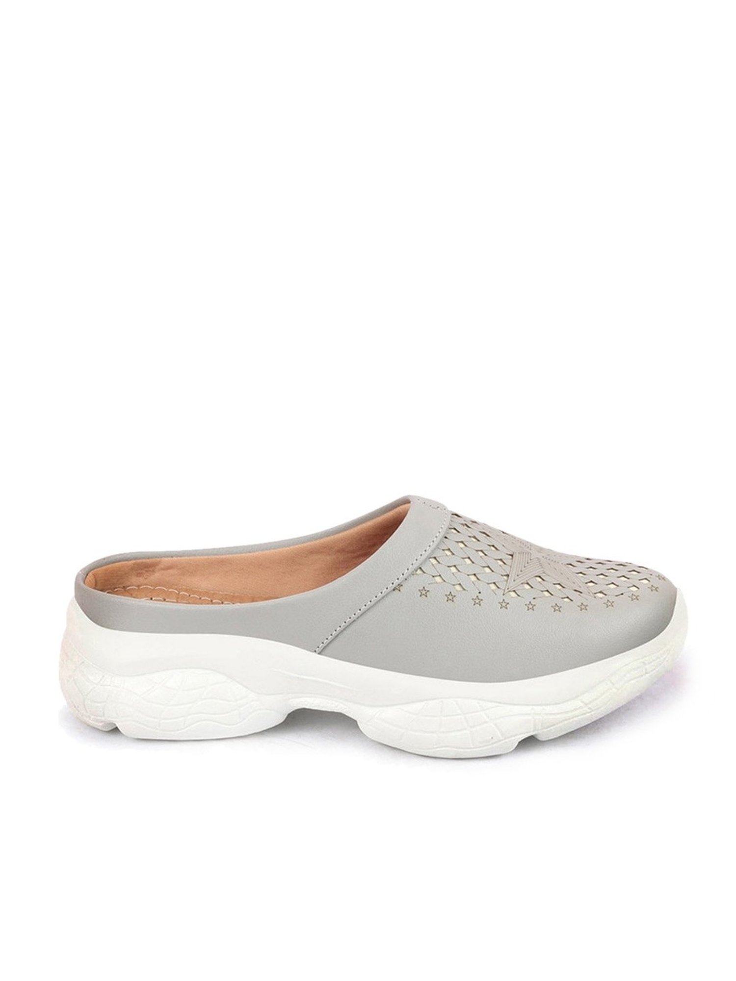 Fausto Women's Grey Mule Shoes