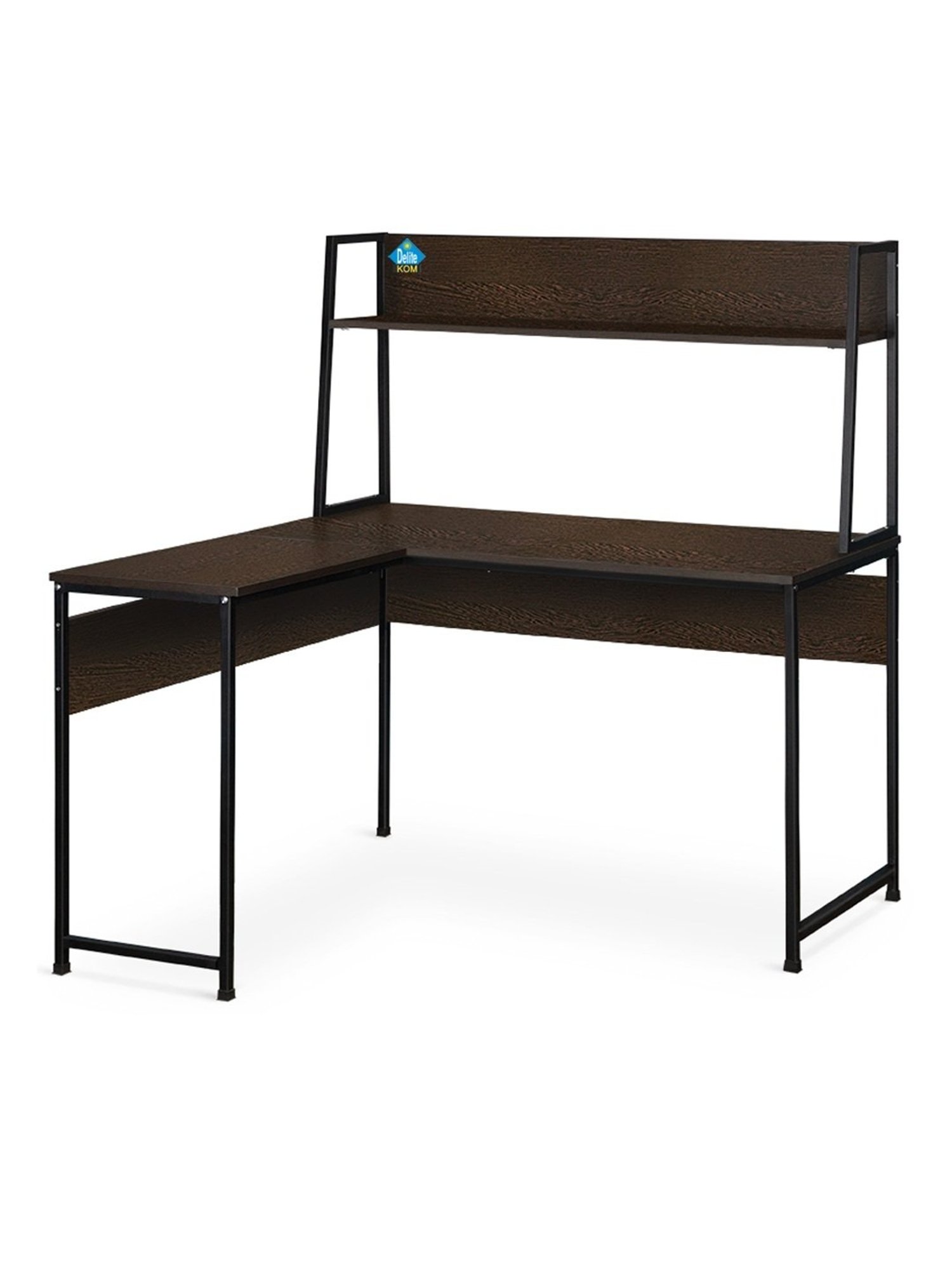 Delite Kom Yoda Flowery Wenge Black Metal Free Standing Study Table