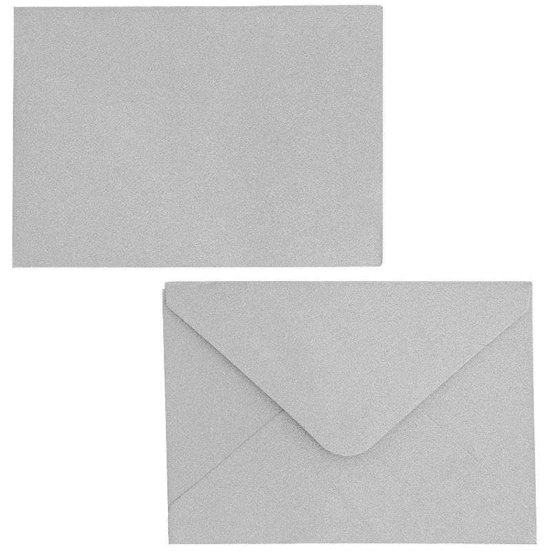100-Count Bulk Mini Envelopes for Gift and Business Cards, Silver, 4" x 2.7"