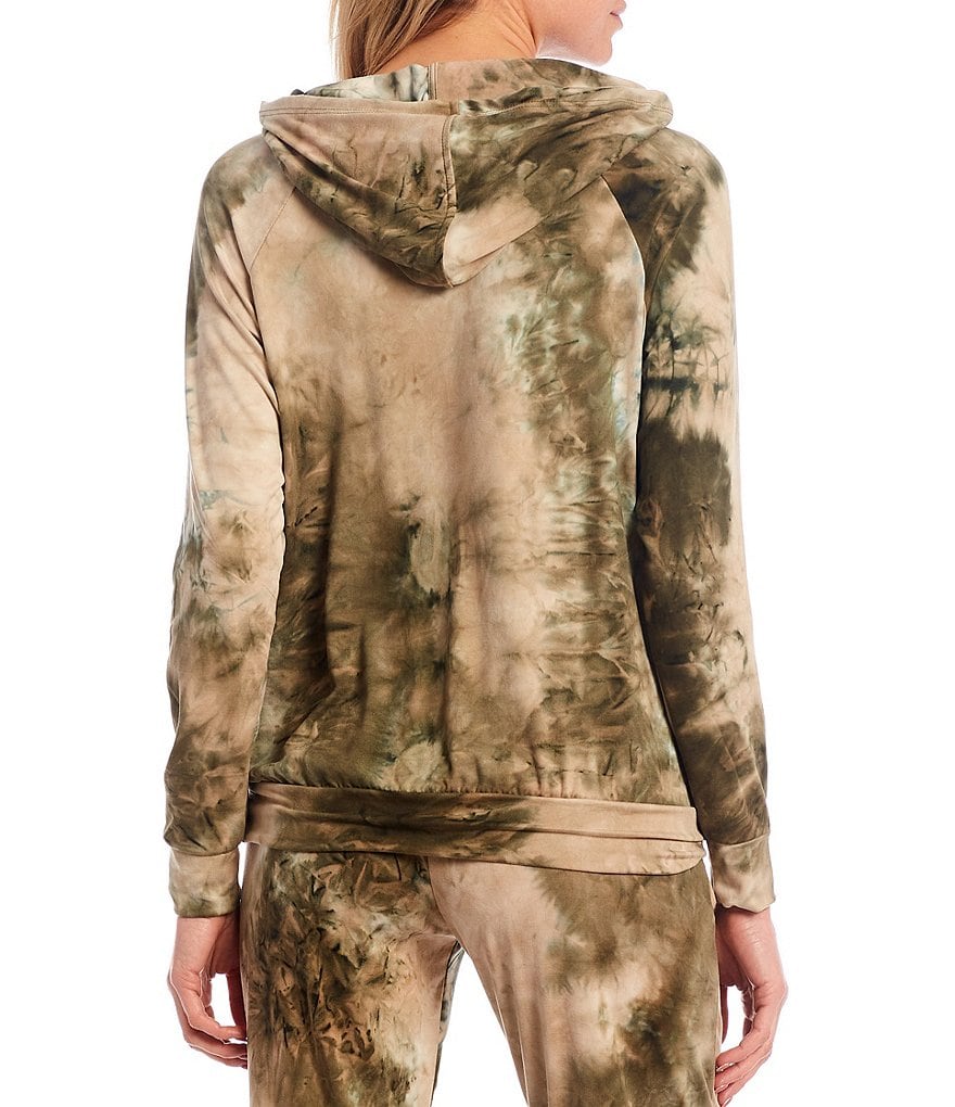 Laila Jayde Tie Dye Long Sleeve Brushed Knit Lounge Hoodie