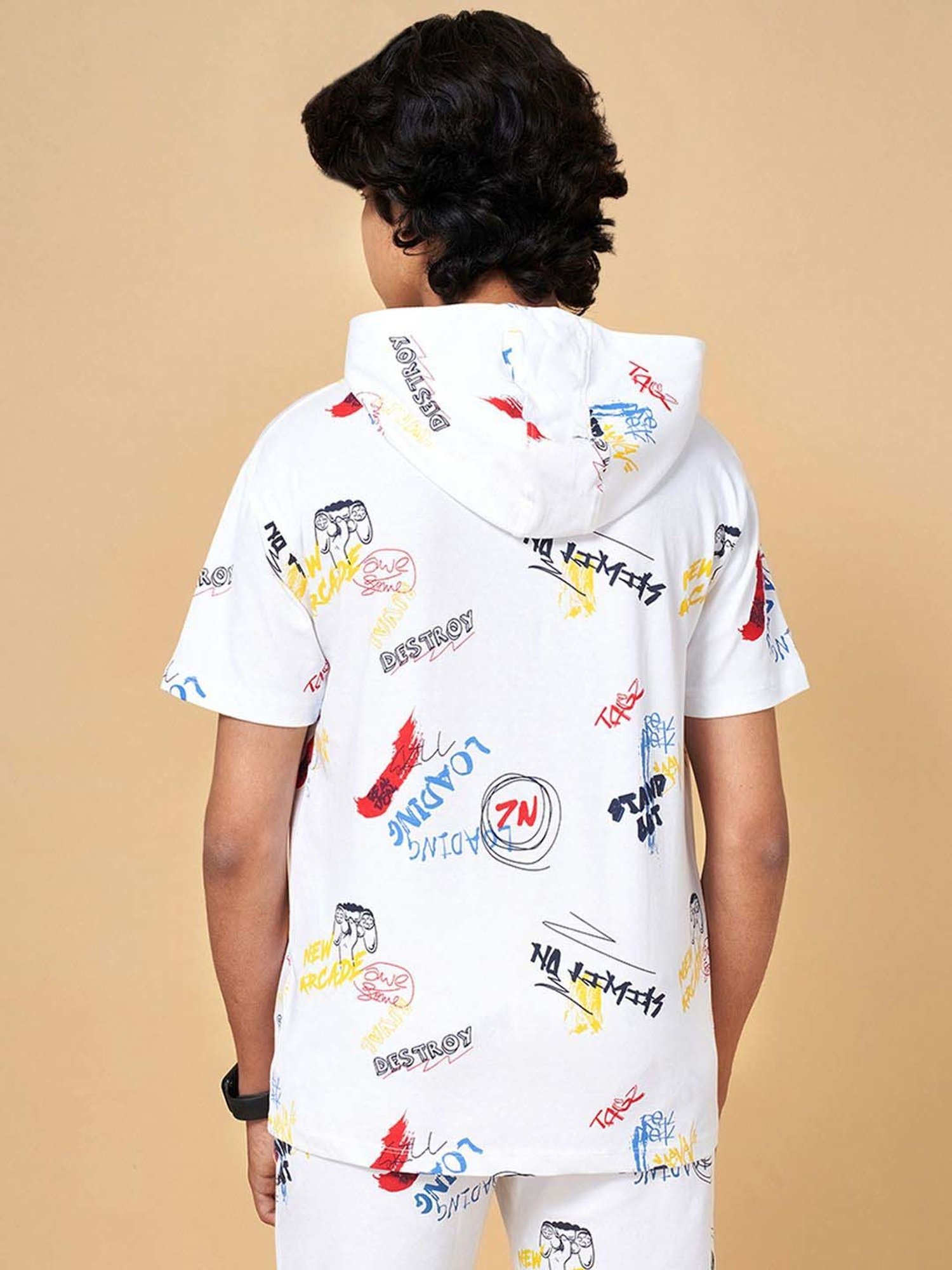 Coolsters by Pantaloons Kids White Cotton Printed T-Shirt