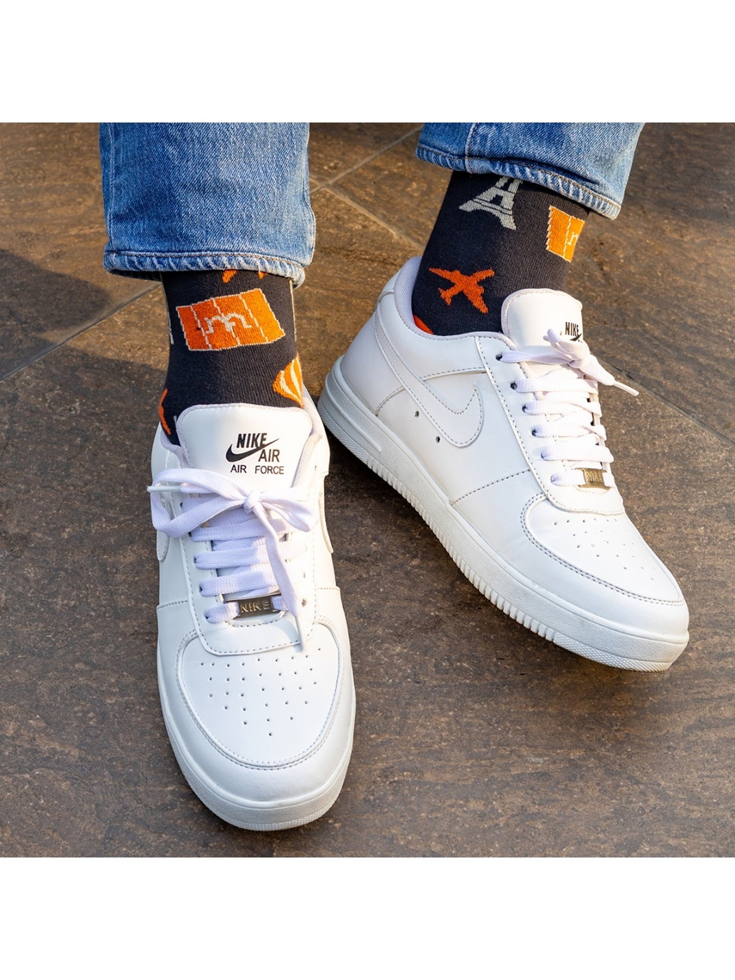 Man Arden Multicolor Printed Socks - Set of 3