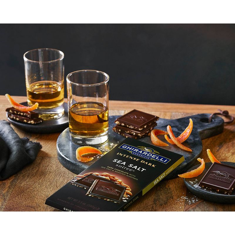 Ghirardelli Intense Dark Chocolate w/ Sea Salt and Roasted Almond Bar - 3.5oz